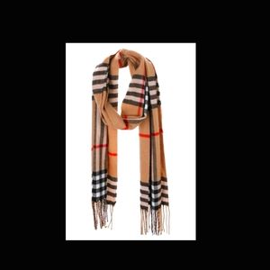Tan plaid scarf